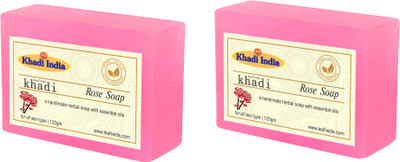 

Leafveda Khadi Rose Soap Pack of 2(250 g, Pack of 2)
