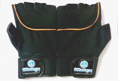 

Wintex Premium Neoprene Gym/Fitness/Weight Lifting Gloves Soft & Comfortable With Wrist Wrap Support Gym & Fitness Gloves (Free Size, Black)