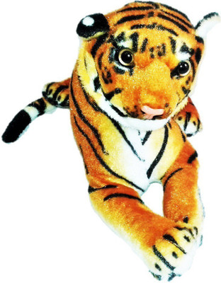 

BACCHOKAADDA Brown Tiger soft toys 27 cm height-6inch - 6 inch(Brown and Black)