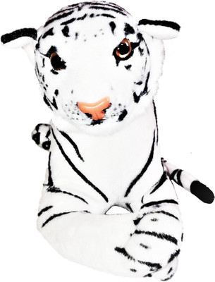 BACCHOKAADDA White soft tiger pets and animals - 31 cm(White and black)