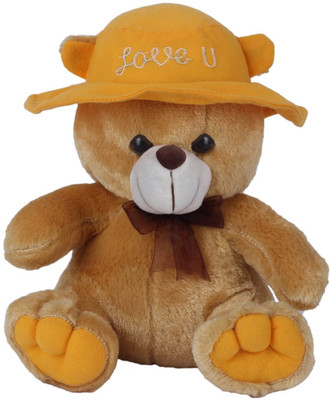 

Deals India Cap Teddy with Love You Stuffed Soft Toy Gift, Brown (9-inch) - 22 cm(Brown)