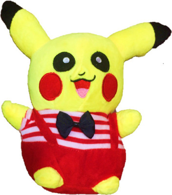 

CREATIVEVILLA CUTE RED-RED TSHIRT POKEMON PIKACHU STUFFED PLUSH SOFT TOY - 21 cm(Multicolor)