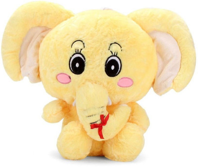 

CREATIVEVILLA CUTE YELLOW BIG EAR ELEPHANT STUFFED PLUSH SOFT TOY - 30 cm(Multicolor)