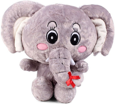 

CREATIVEVILLA CUTE GREY BIG EAR ELEPHANT STUFFED PLUSH SOFT TOY - 45 cm(Multicolor)