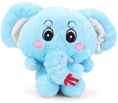 

CREATIVEVILLA CUTE BLUE BIG EAR ELEPHANT STUFFED PLUSH SOFT TOY - 30 cm(Blue)