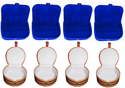 

Shivanshshine Combo 4 pc blue ear ring box and 4 pc bangle box jewelry vanity case Vanity Box Vanity Box(Multicolor)