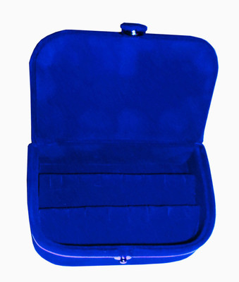 

Afrose Set of 1 velvet Vanity case Ear ring storage travelling folder Box Vanity Box(Blue)