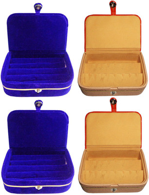 

Shivanshshine Combo of 2 pcs earEar ring folder and 2 pcs Ear ring jewelry box Vanity Box Vanity Box(Multicolor)