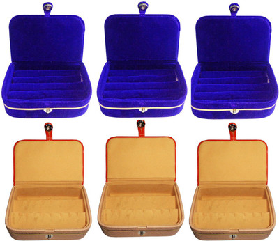 

Shivanshshine Combo of 3 pcs earEar ring folder and 3 pcs Ear ring jewelry box Vanity Box Vanity Box(Multicolor)