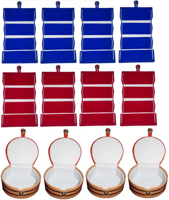 

Shivanshshine Combo 4 pc blue earring folder 4 red ear ring box 4 pc bangle box Vanity Box Vanity Box(Multicolor)