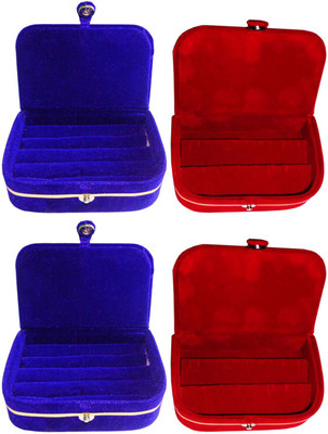 

Shivanshshine Combo of 2 pcs earEar ring folder and 2 pcs Ear ring jewelry box Vanity Box Vanity Box(Multicolor)
