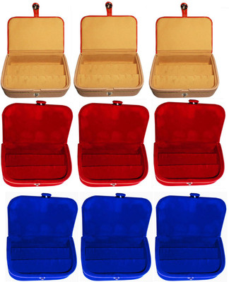 

Shivanshshine Combo of 9 pcs earEar ring folder ring jewelry box Vanity Box Vanity Box(Multicolor)