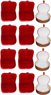 

Shivanshshine Combo 4 pc red earring box 4 pc red ear ring folder 4 pc bangle box jewelry vanity case Vanity Box Vanity Box(Multicolor)