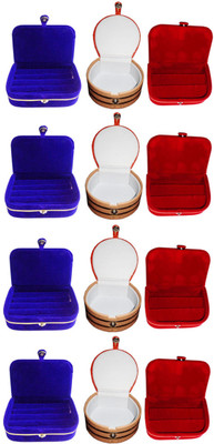 

Shivanshshine Combo 4 pc blue ring box 4 pc red ear ring box and 4 pc bangle box Vanity Box Vanity Box(Multicolor)