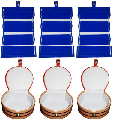 

Sarohi Combo of 6 velvet Vanity case Ring and Earring storage travelling Folder Box Vanity Box(Multicolor)