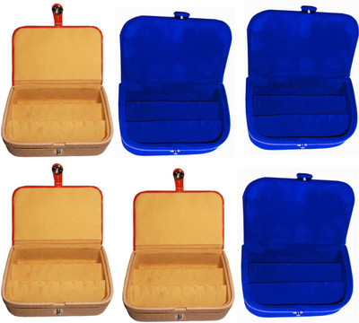 

Shivanshshine Combo 3 pc earring box and 3 pc blue ear ring folder vanity case Vanity Box Vanity Box(Multicolor)