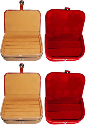 

Shivanshshine Combo of 2 pcs earEar ring folder and 2 pcs Ear ring jewelry box Vanity Box Vanity Box(Multicolor)
