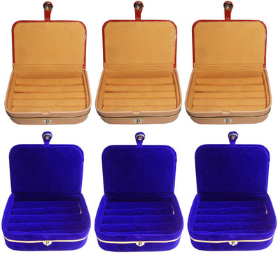 

Shivanshshine Combo of 3 pcs earEar ring folder and 3 pcs Ear ring jewelry box Vanity Box Vanity Box(Multicolor)