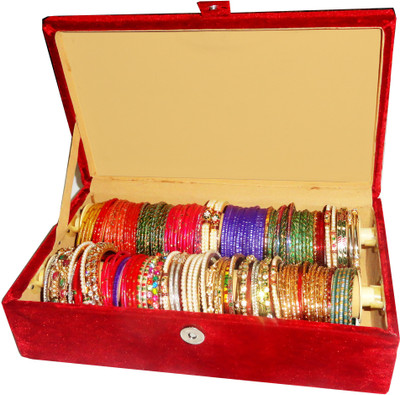 

Shivanshshine 2 Roll Rod Wodden Velvet Bangles Box Vanity Box Vanity Box(Multicolor)