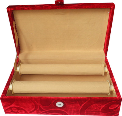 

Afrose 2 Roll Rod Wodden Velvet Bangles Box Box Vanity Box(Maroon)