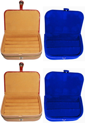 

Shivanshshine Combo of 2 pcs earEar ring folder and 2 pcs Ear ring jewelry box Vanity Box Vanity Box(Multicolor)