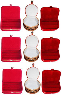 

Shivanshshine Combo 3 pc red ring box 3 pc red ear ring box and 3 pc bangle box Vanity Box Vanity Box(Multicolor)