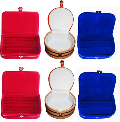 

Shivanshshine Combo 2 pc red ring box 2 pc blue ear ring box and 2 pc bangle box Vanity Box Vanity Box(Multicolor)