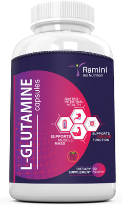 

RAMINI BIONUTRITION L-Glutamine - 500 mg - 90 Veg Capsules(1 No)
