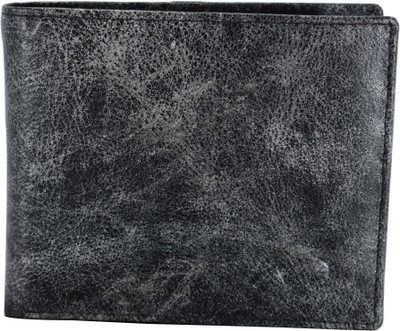 Annodyne Men Black Genuine Leather Wallet(7 Card Slots), Black wash leather
