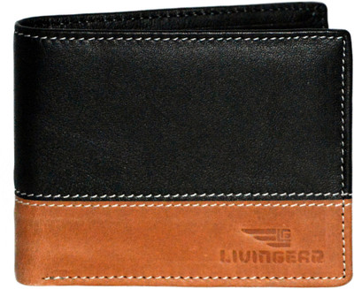 

LivinGear Men Casual Black, Tan Genuine Leather Wallet(8 Card Slots)