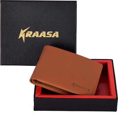 

Kraasa Men Casual Tan Genuine Leather Wallet(6 Card Slots), Brown