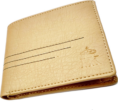 

Harlie King Men Casual Tan Artificial Leather Wallet(5 Card Slots), Cream tan