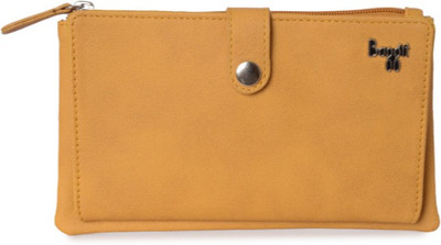 

Baggit Women Casual Yellow Artificial Leather Wallet(8 Card Slots), Mango