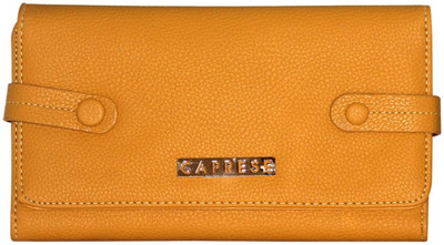 

Caprese Women Casual Yellow Artificial Leather Document Holder(6 Card Slots), Ochre