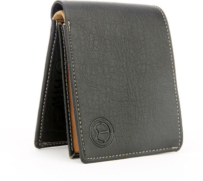 

TnW Boys Casual Black Artificial Leather Wallet(3 Card Slots), Multi color