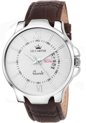 

Le Carter LCW-6004 Day & Date Functioning Leather Strap Watch - For Men