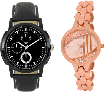 

Shocknshop LR13_222 Designer Analog Chain Strap Couple Watch - For Men & Women