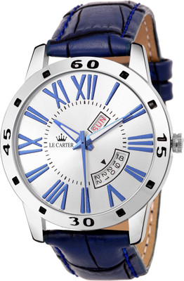 

Le Carter LCW-6007 Day & Date Functioning Leather Strap Watch - For Men
