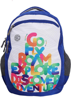 

GHAFM Multi Coloured School/College/Travel 36.98 L Backpack(White), Multicolor