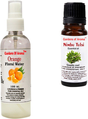

Gardens Of Aroma Orange Floral Water And Nimbutulsi Essential Oil(110 ml)