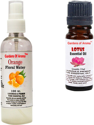 

Gardens Of Aroma Orange Floral Water And Lotus Essential Oil(110 ml)