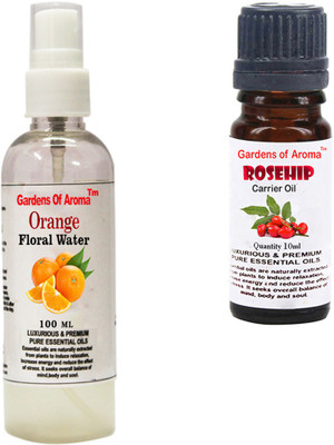

Gardens Of Aroma Orange Floral Water And Rosehip Essential Oil(110 ml)