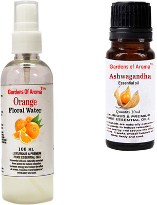 

Gardens Of Aroma Orange Floral Water And Ashwagandha Essential Oil(110 ml)