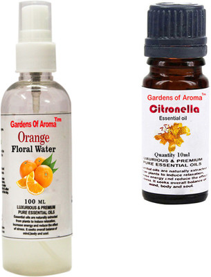 

Gardens Of Aroma Orange Floral Water And Citronella Essential Oil(110 ml)