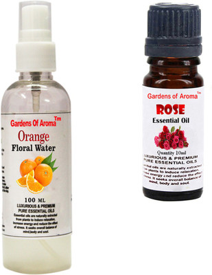 

Gardens Of Aroma Orange Floral Water And Rose Essential Oil(110 ml)