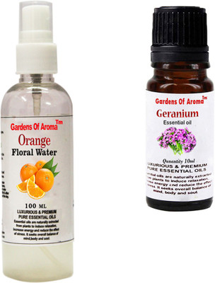 

Gardens Of Aroma Orange Floral Water And Geranium Essential Oil(110 ml)