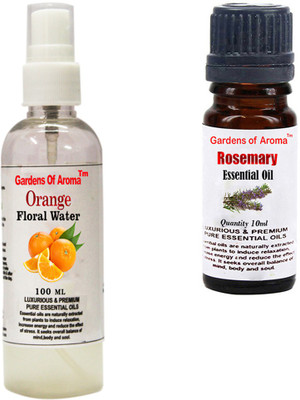 

Gardens Of Aroma Orange Floral Water And Rosemary Essential Oil(110 ml)