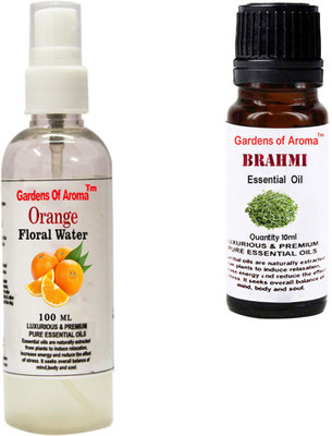 

Gardens Of Aroma Orange Floral Water And Brahmi Essential Oil(110 ml)