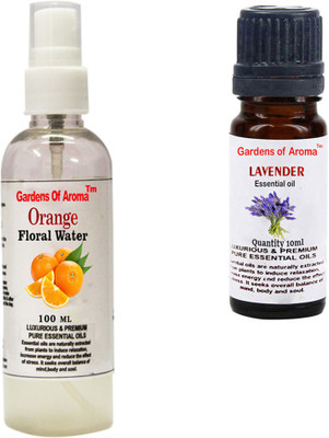

Gardens Of Aroma Orange Floral Water And Lavender Essential Oil(110 ml)