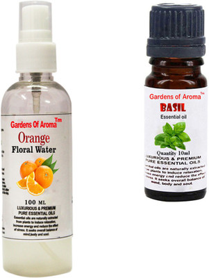 

Gardens Of Aroma Orange Floral Water And Basil Essential Oil(110 ml)